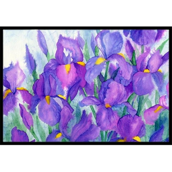 Purple Iris Indoor or Outdoor Mat, 24 x 36