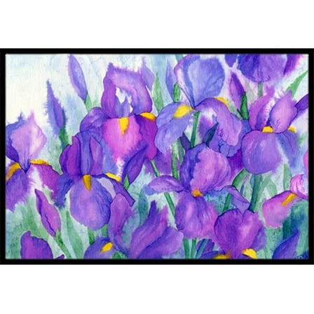 Purple Iris Indoor or Outdoor Mat, 24 x 36