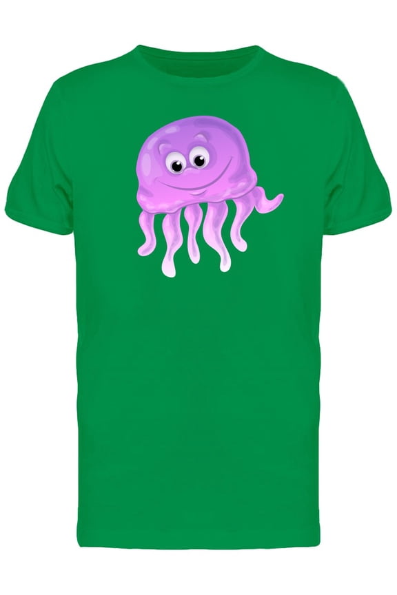 Purple Jellyfish With Happy Face Tee Men's -Image by Shutterstock