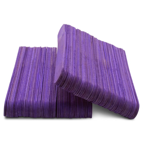 Purple Jumbo Craft Sticks 6-inch, Pack of 500 Popsicle Sticks for Crafts, Wax Sticks, & Halloween Tongue Depressors, by Woodpeckers