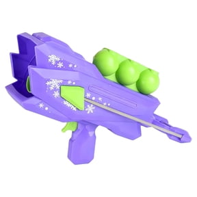 Purple Kids Elastic Snowball Launcher Set For Outdoor Winter Games With Double Shot Action And Snow Claw For Active Play And Joyful Moments
