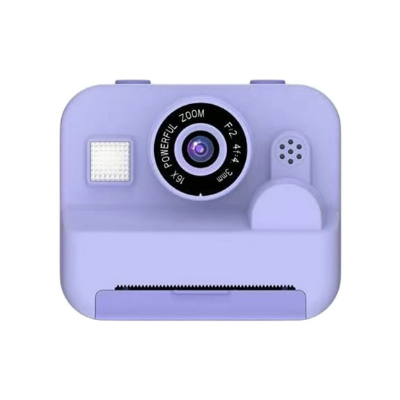 Purple Kids Printing Camera With 2.4 Inch Screen Built In Flash And Games 1080P Hd Video 24 Megapixel Interpolation Includes Charging Cable And Paper