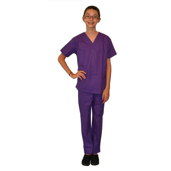 Purple Kids Scrubs by My Little Doc, Size 12/14