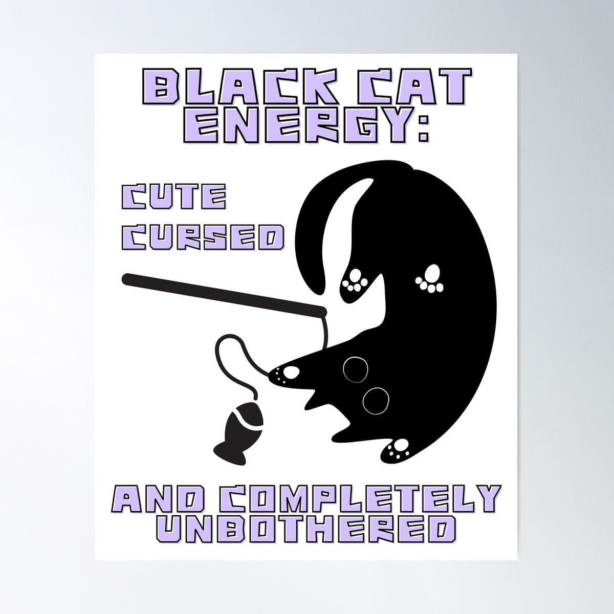 Curated visual reference: Purple Kitty Energy Poster Wall Art Modern Wall Decor For Photo Inspiration