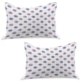 thumbnail image 1 of Purple Knitted Quilt Pillowcover Set of 2, Watercolor Paint Style Nostalgic Retro Style Polka Dot Pattern Theme Classic, Standard Queen Pillow Sham Bedroom, 30" x 20", Lilac Blue, by Ambesonne, 1 of 1
