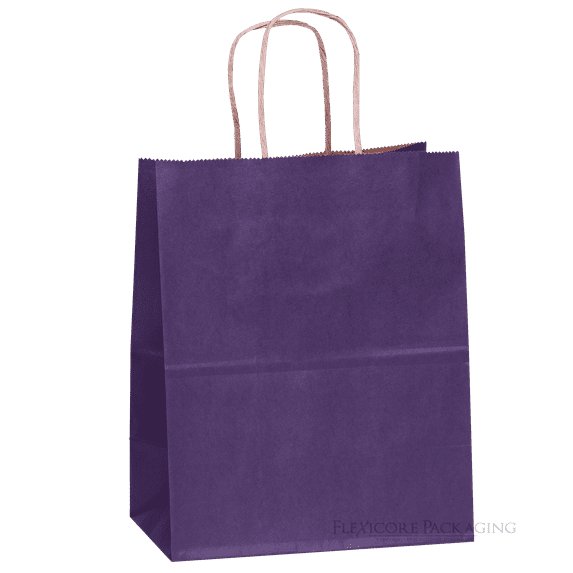 Purple Kraft Paper Bags, 8"x4.75"x10.25", 50ct