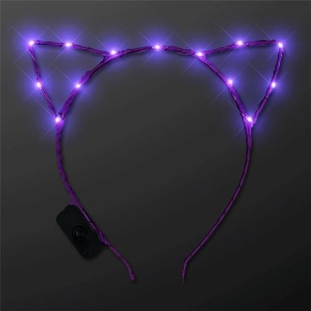 Purple LED Kitty Cat Ear Headband