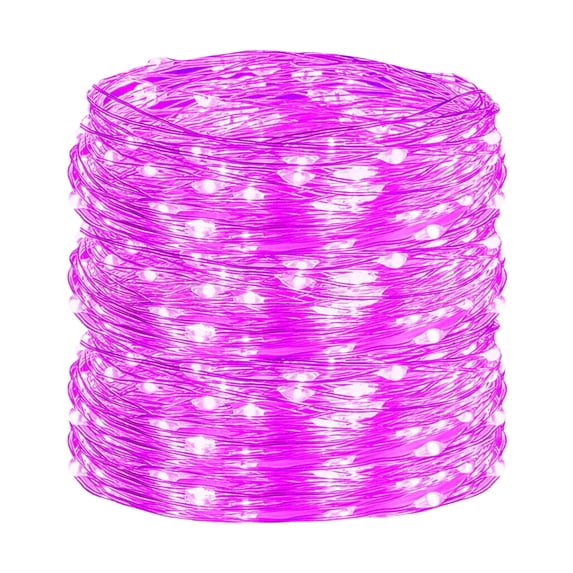 Purple LED String Lights for Christmas Gift Box Wrapping, White Fairy Lights for Christmas Decorations, Holiday Party Decor, Wedding Displays and Home Accents