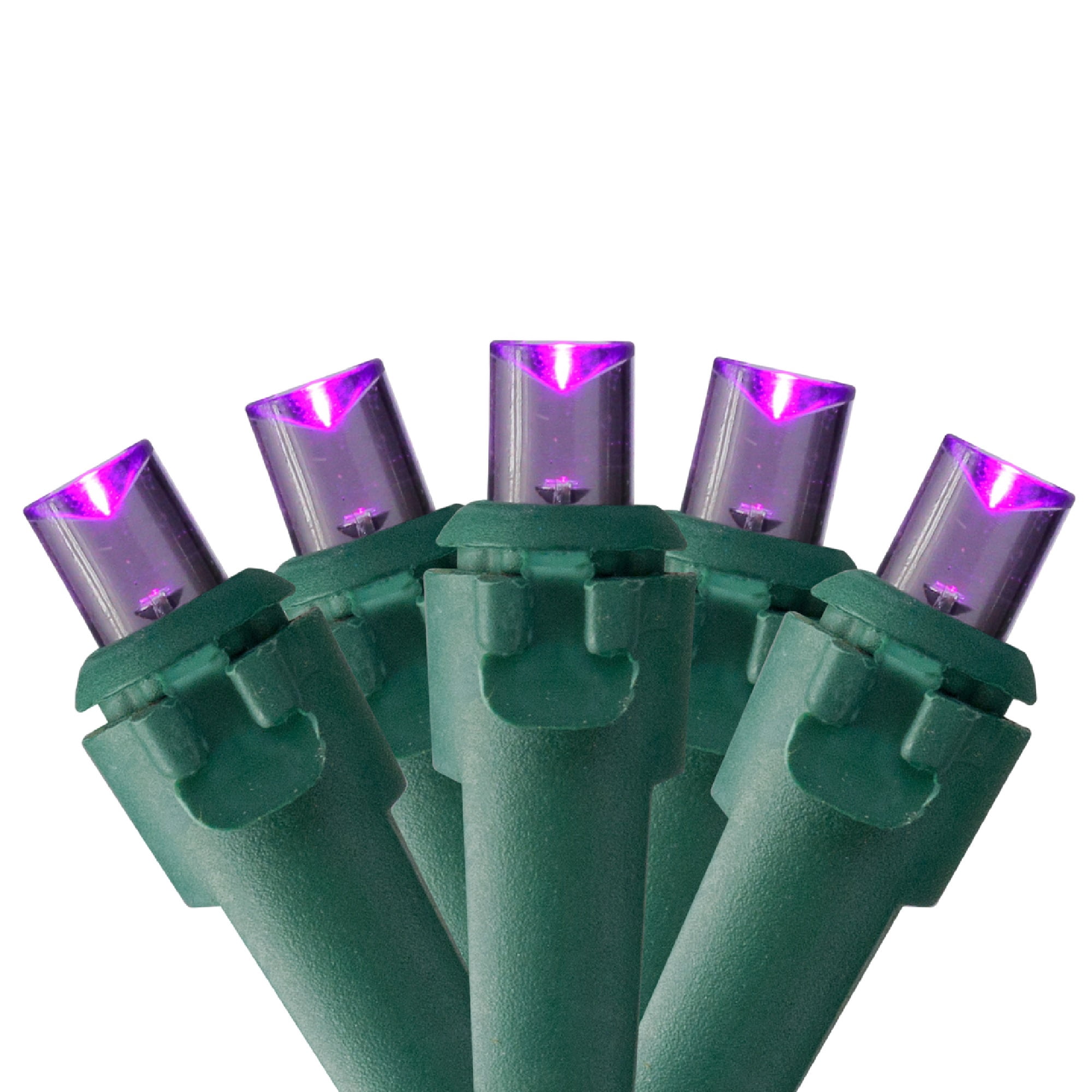 Northlight LED Wide Angle Christmas Lights - Purple - 16.25' Green Wire - 50ct