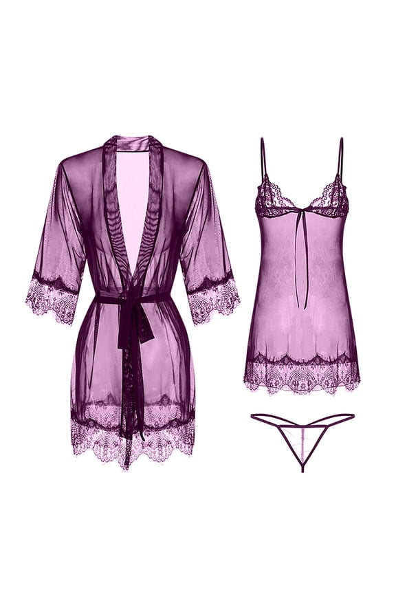 Women's Plus Purple Bridal Backless Off-the-Shoulder Casual Nightgown, 1-Pack