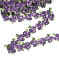 thumbnail image 1 of Purple Lace Trim Ribbon, 0.9" x 5 Yards Polyester Embroidered Crochet Lace Trim Fabric for Sewing, 1 of 6