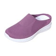 thumbnail image 1 of Purple Ladies Versatile Fashionable Plus-Size Shallow-Cut Breathable Wedge Heel Shoes Casual Spring Summer Mesh Sneakers, 1 of 9
