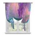 thumbnail image 1 of Purple Lavender Balloon Curtains for Windows, Bedroom Curtains 54 Inch Length, Abstract Oil Painting Nature Landscape Tie Up Curtains Panels Thermal Insulated Bathroom Curtains Window 42"x54", 1 of 8