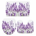 thumbnail image 1 of Purple Lavender Bath Mat 3 Piece Bathroom Rug Set, Farmhouse Pastoral Botanical Floral Non Slip Bath Rug Contour Mat and Toilet Lid Cover, Absorbent Shower Mats Soft Bath Rugs and Mats Sets, 1 of 8