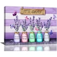 thumbnail image 1 of Purple Lavender Bathroom Wall Art Farmhouse Lavender Flower Pictures Wall Decor Country Rustic Floral Inspirational Canvas Painting Modern Home Framed Artwork For Office Bedroom 12"X16", 1 of 6