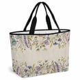 thumbnail image 1 of Purple Lavender Beach Bag for Women, Large Breathable Mesh Beach Tote Bag, Spring Rustic Wildflowers Botanical Beige Sandproof Lightweight Travel Bags for Vacation Picnic Swimming Pool, 1 of 9