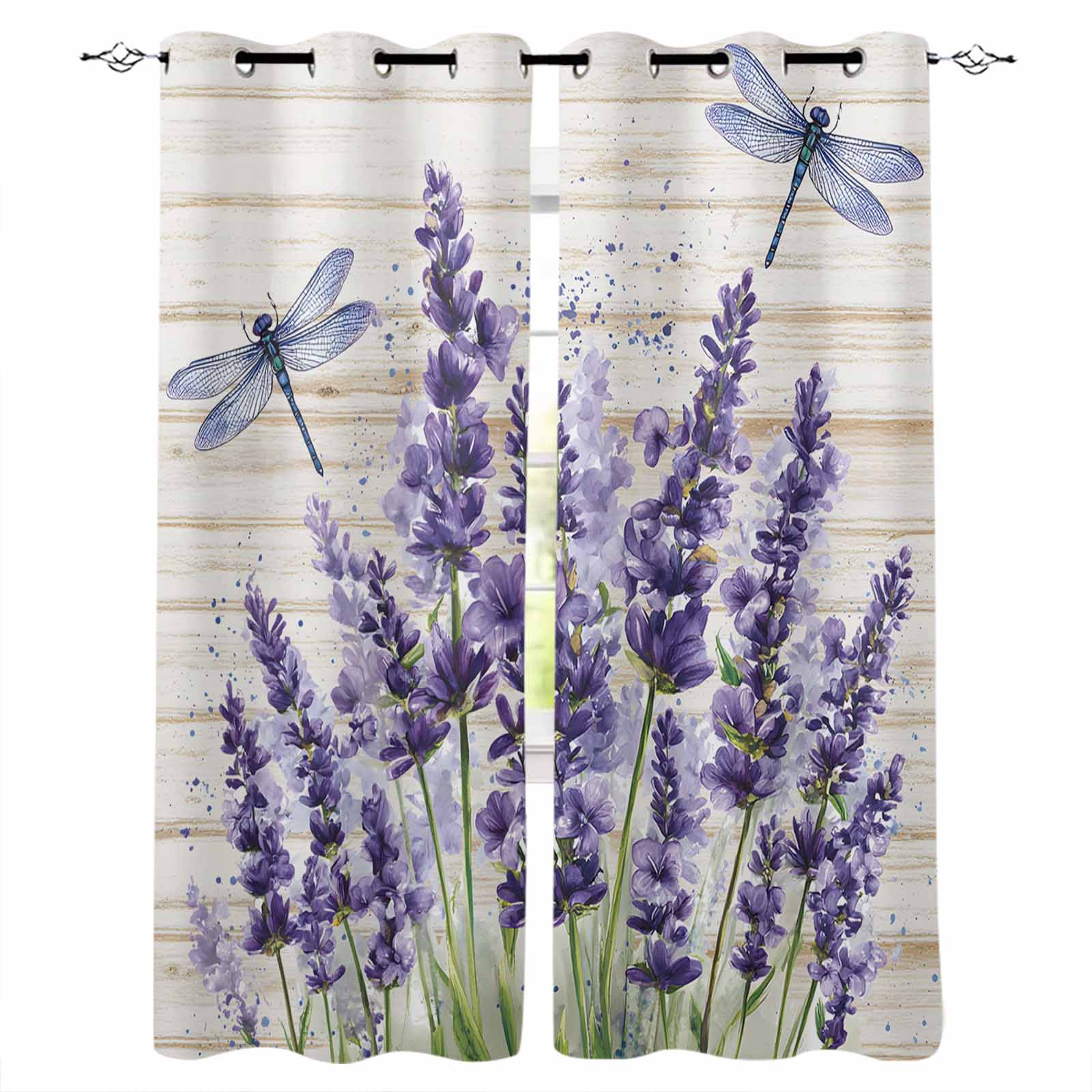 Purple Lavender Blackout Curtains for Bedroom - 84 Inch Long Light ...