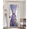 thumbnail image 1 of Purple Lavender Blackout Curtains, French Door Curtains for Door Window, Spring Watercolor Country Wildflowers Privacy Drapery for Patio/Sidelight Doors, 1 Panel with Tieback, 25 x 72 Inches, 1 of 6