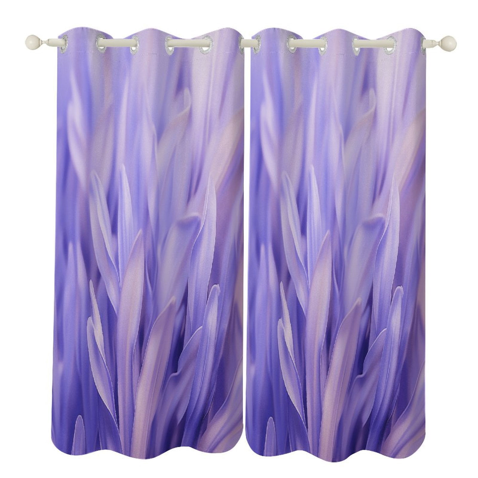 Purple Lavender Blackout Curtains Window Drapes Room Darkening Thermal Insulated Grommets Blackout Curtains, for Living, Dining, Bedroom,2 Panels