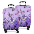 thumbnail image 1 of Purple Lavender Butterfly Scene Luggage Cover Fashion Suitcase Cover Baggage Covers Fit 25-28 Inch Luggage (Go Travel), 1 of 5