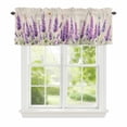 thumbnail image 1 of Purple Lavender Butterfly Window Valance for Kitchen, Flowers Floral Branch Rod Pocket Short Curtain for Small Windows, Light Filtering Decorative Valance, 60 x 14 Inch, 1 Panel, 1 of 9