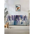 thumbnail image 1 of Purple Lavender Couch Cover for Dogs, Butterfly Flower Abstract Brush Artwork Washable Sofa Covers Slipcover for Pets Dogs Futon Cover, Couch Recliner Covers, Oversized Chair Slipcover 71"x91", 1 of 9