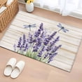 thumbnail image 1 of Purple Lavender Entryway Rug 2'x3'&nbsp; Non Slip Front Door Mats, Summer Watercolor Dragonfly Wooden Grain Entrance Rugs Indoor Outdoor Carpet, Washable Floor Mats Small Area Rug for Bedroom Kitchen, 1 of 8