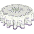 thumbnail image 1 of Purple Lavender Floral Tablecloth Round 60 Inch,Spring Summer Flower Polyester Circle Table Cloth Wrinkle Stain Resistant Washable Table Cover for Kitchen Dining Room Party Picnic, 1 of 6