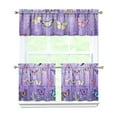 thumbnail image 1 of Purple Lavender Flower Butterflies Kitchen Curtains and Valances Set-3 Piece Kitchen Curtains Sets with Valance for Windows Rod Pocket Machine Washable Kitchen Decor(54"x18"+2x27.5"x24"), 1 of 6