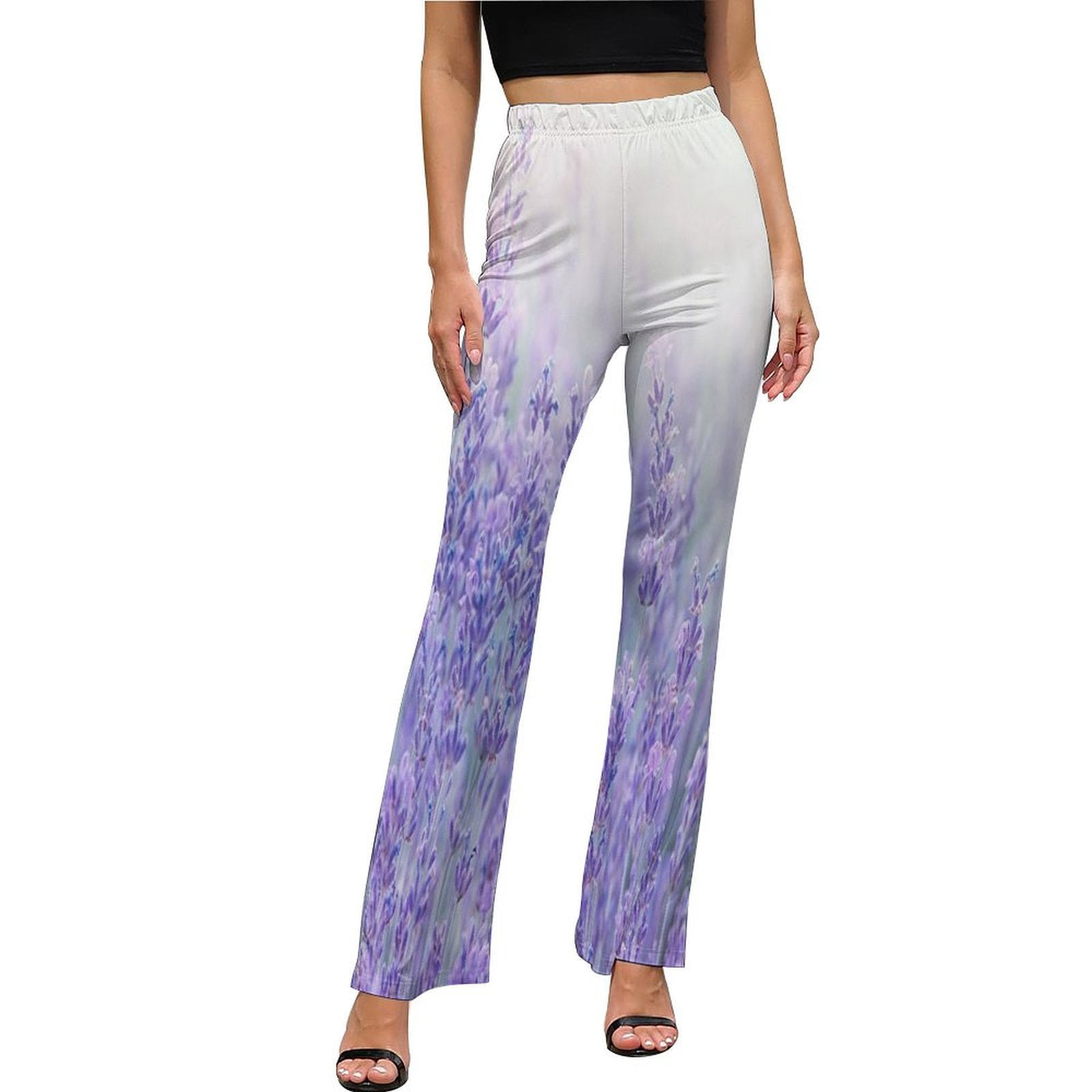 Stage Party Pants Trousers Flat Front Regular Rise Slacks - Lavender main image 0