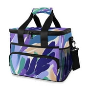 Purple Lavender Insulated Lunch Bag 15L Cooler Box for Women Men Work Camping Beach Travel