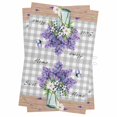 thumbnail image 1 of Purple Lavender Kitchen Towels Set of 2, Water Absorbent Dish Towel, Spring Butterfly Daisy Watercolor Gray Decorative Hand Towels - Quick Drying Cloth for Cooking Baking, 18x28 Inch, 1 of 8