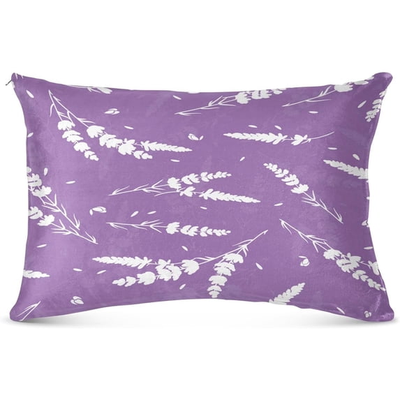 Purple Lavender Pillowcase Queen Size, Super Soft Pillow Shams Covers, Plush Cozy Pillow Cases with Zipper, 20" X 30"(223) Home Decor Gifts