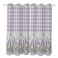 thumbnail image 1 of Purple Lavender Print 2pcs Blackout Curtains For Living Room Bedroom Grommet Top Window Set for Left And Right Biparting Open, 1 of 6