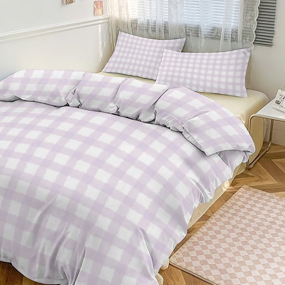 Purple Lavender Print Bedding Set Couple Bedclothes Pillowcase Customized Home Textiles Bed Set for Bedroom Decoration