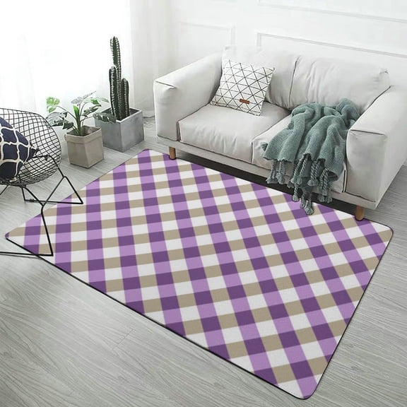 Purple Lavender Print Carpet for Home Decoration Rugs for Bedroom Room Living Room Bathroom Entrance Door Non-slip Comfort Mat