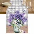 thumbnail image 1 of Purple Lavender Table Runner 60 Inches Long Farmhouse Dress Scarves, Spring Butterfly Daisy Watercolor Gray Dining Tablerunner for Coffee Table/Kitchen Island/Party Décor, 13" x 60", 1 of 8