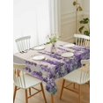thumbnail image 1 of Purple Lavender Tablecloth Rectangle Table Cloth 52x70, Waterproof Tablecloth Outdoor Table Cloth, Purple Spring Floral Wildflower Plant Washable Table Cover for Kitchen Dinning Party, 1 of 8