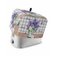thumbnail image 1 of Purple Lavender Toaster Cover 4 Slice, Large Kitchen Appliance Covers, Spring Butterfly Daisy Watercolor Gray Toaster Oven Cover with Loop, Bread Machine Cover Polyester Dust Cover Protection, 1 of 4