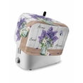 thumbnail image 1 of Purple Lavender Toaster Cover 4 Slice, Large Kitchen Appliance Covers, Spring Floral Daisy Butterfly Leaves Gray Toaster Oven Cover with Loop, Bread Machine Cover Polyester Dust Cover Protection, 1 of 4