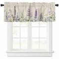 thumbnail image 1 of Purple Lavender Valances for Windows Farmhouse Kitchen Curtains Valances Rod Pocket Valance Curtains for Kitchen Windows Botanical Blossom Motif Leaves Spring Window Valances for Bathroom 54"x18", 1 of 6