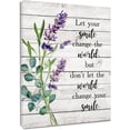 thumbnail image 1 of Purple Lavender Wall Art for Bathroom Nature Flower Green Eucalyptus Leaves and Inspirational Abstract Canvas Wall Art Rustic Retro Wall Pictures for Living Room Bedroom Office Ready To Hang,12x16, 1 of 7