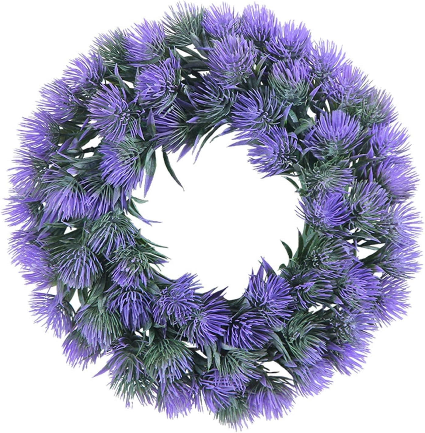21 Inch Spring & Summer Wreath - Artificial Green Leaf & Berry Grapevine Wreath For Front Door, Farmhouse Decor
