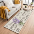 thumbnail image 1 of Purple Lavenders Eater 2'x6' Runner Rugs for Hallway Kitchen Bedside Non Slip Washable, Vintage Floral Retro Art Entryway Rug Runners with Rubber Backing, Long Carpet Runner for Laundry Room, 1 of 8