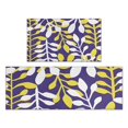 thumbnail image 1 of Purple Leaf Pattern Kitchen Rugs Sets Of 2,Anti Fatigue Kitchen Mat Rugs Non Slip Washable,Decorative Kitchen Floor Mats for Kitchen,Sink,Laundry,17"x30"+17"x47", 1 of 7