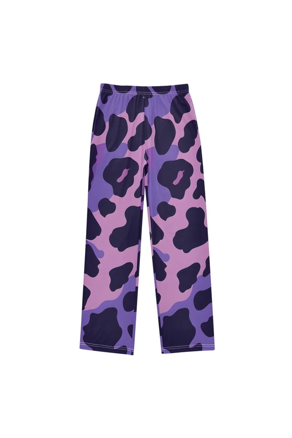 Purple Leo Skin Texture Pajama Pants Soft Lightweight Lounge Pants Bottoms Sleep Pants Warm Comfy