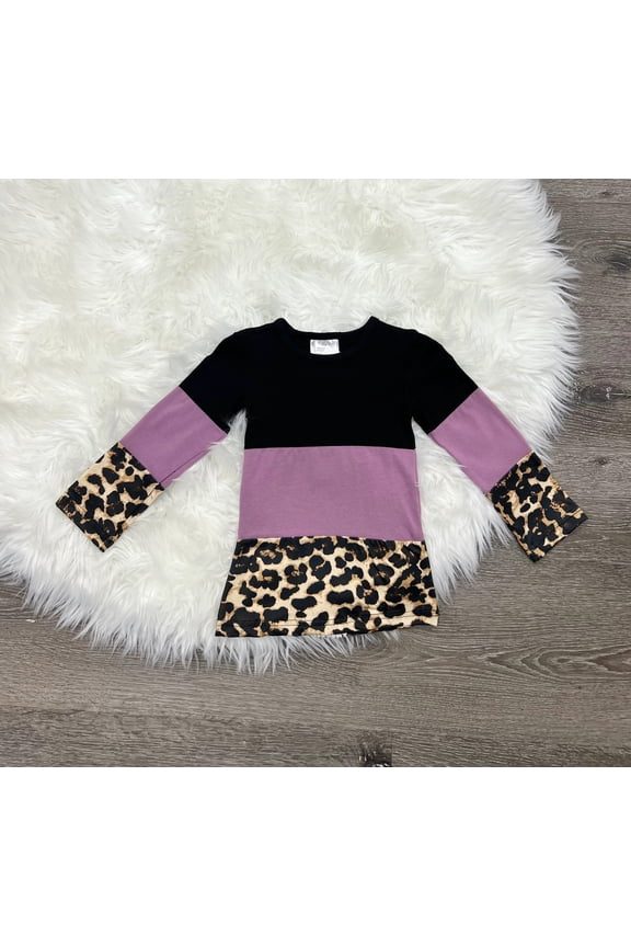 Purple Leopard Lace Top