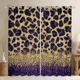 thumbnail image 1 of Purple Leopard Print 30%-50% Blackout Curtains Gold Sequins Print Curtains for Living Room,Wild Animal Hide Cheetah Curtains And Drapes 2 Panels 2 Panels,(42Wx63L), 1 of 5
