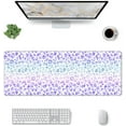thumbnail image 1 of Purple Leopard Print -Mouse Pad, Big Desk Mat, Extended Gaming Mouse Pad, Mouse Mat with Non-Slip Rubber Base ＆ Stitched, 31.5 X 11.8 in Large Desk Pad for Keyboard, Mouse, Home and Office, 1 of 5