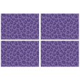 thumbnail image 1 of Purple Leopard Print Summer Placemats Table Placemats Set Of 4-Linen Kitchen Washable Placemats Table Mats 11.8"x17.7"Non-Slip Heat Resistant, 1 of 6